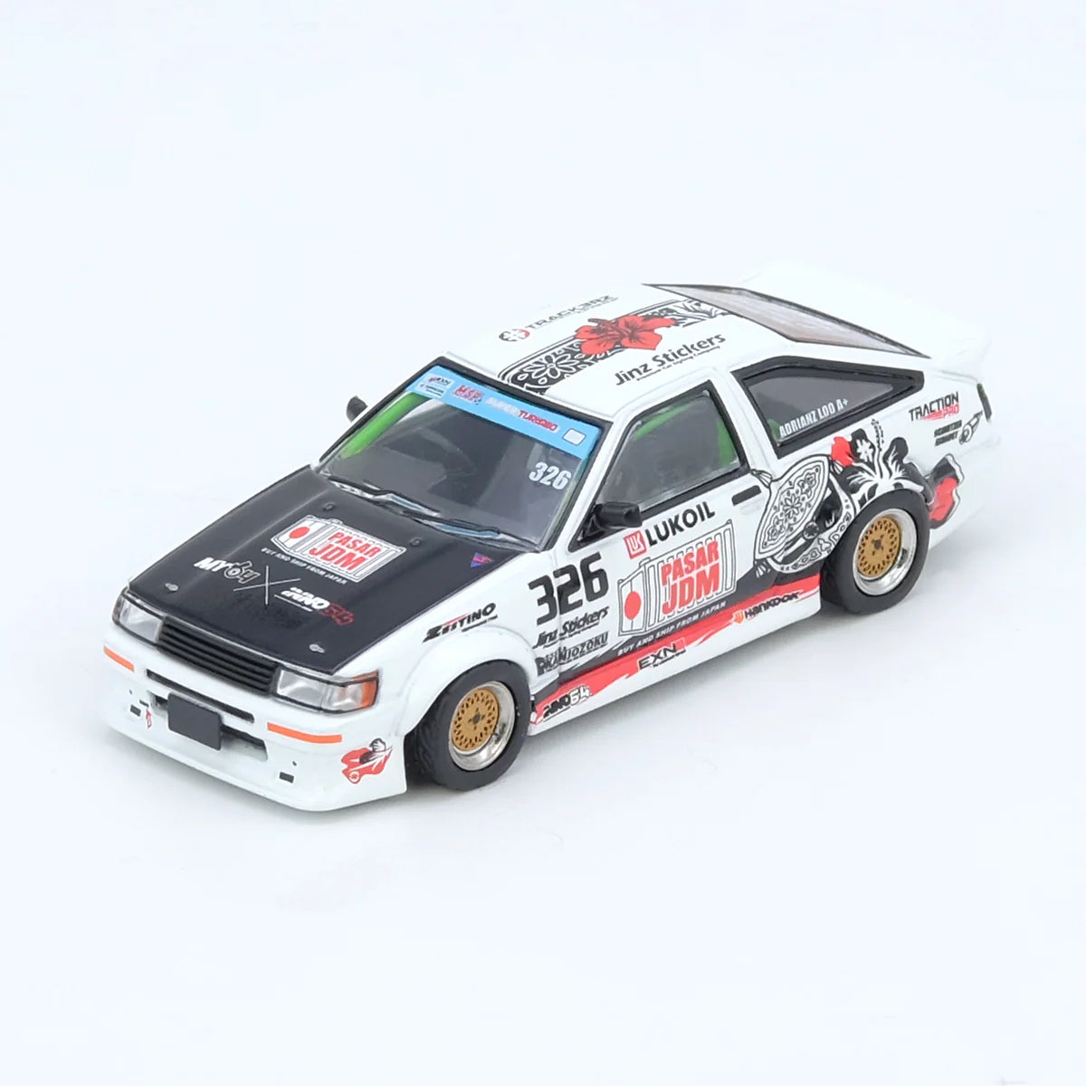 INNO64 Toyota Corolla AE86 Levin Trackers Racing 1:64 Scale Diecast Model