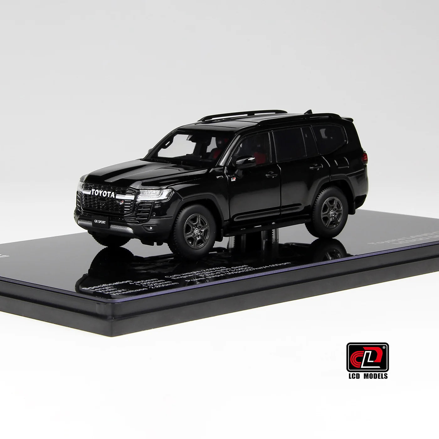 LCD Toyota Land Cruiser LC300 GR Sport Black 1:43 Scale Diecast Model