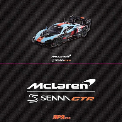 LCD McLaren Senna GTR Foshan APA XPO Special Package 2025 Gulf Livery 1:64 Scale Diecast Model