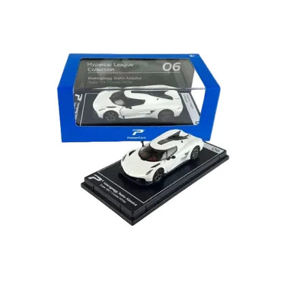 Premium scale diecast model car  – Koenigsegg Jesko Absolut, 1:64 Scale (White) Collectible