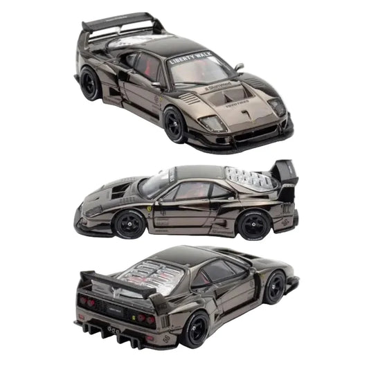 INNO64 LBWK Ferrari F40 Chrome Black 1:64 Scale Diecast Model