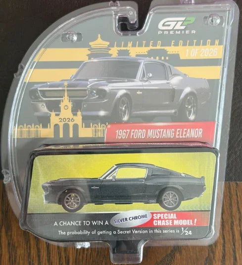*HEC 2026* Ford Mustang Eleanor 1967, 1:64 Scale (Silver) collectible diecast model at Poketwheels