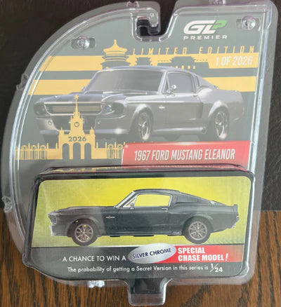 HEC 2026 GreenLight Ford Mustang Eleanor 1967 Silver 1:64 Scale Diecast Model