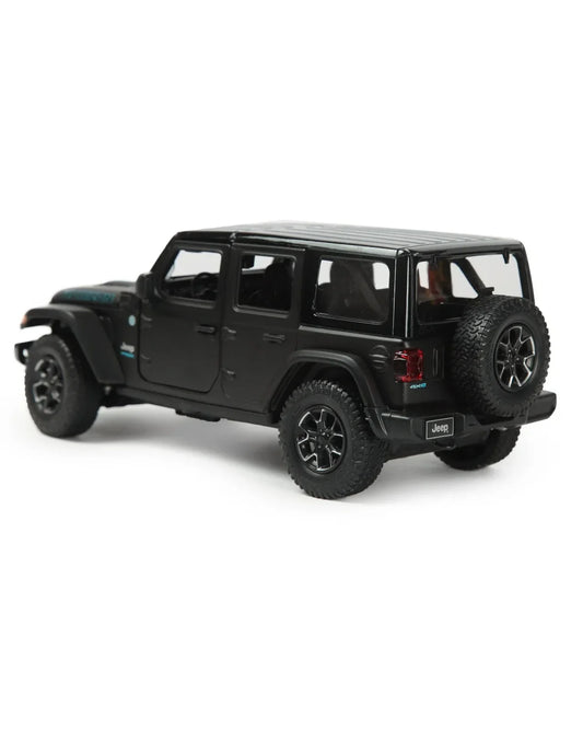 Rastar Jeep Wrangler Rubicon 4xe Black 1:24 Scale Diecast Model