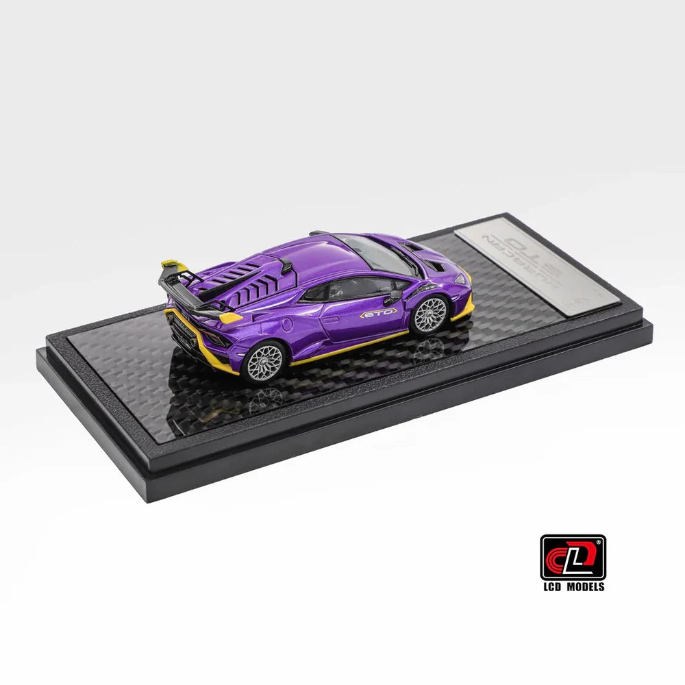 LCD Lamborghini Huracán STO 1:64 Scale Diecast Model – Purple