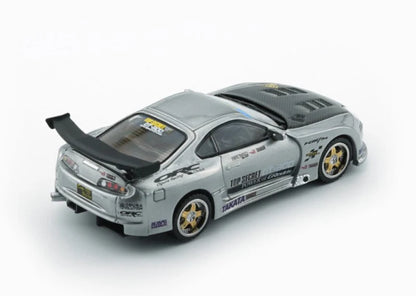 BMC Toyota Supra Top Secret JZA80 RHD Manila Show Silver 1:64 Scale Diecast Model
