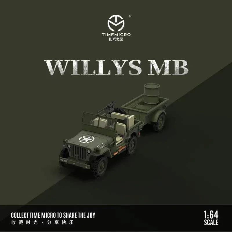 *PRE-ORDER* Willys MB, 1:64 Scale (Military Green) collectible diecast model at Poketwheels